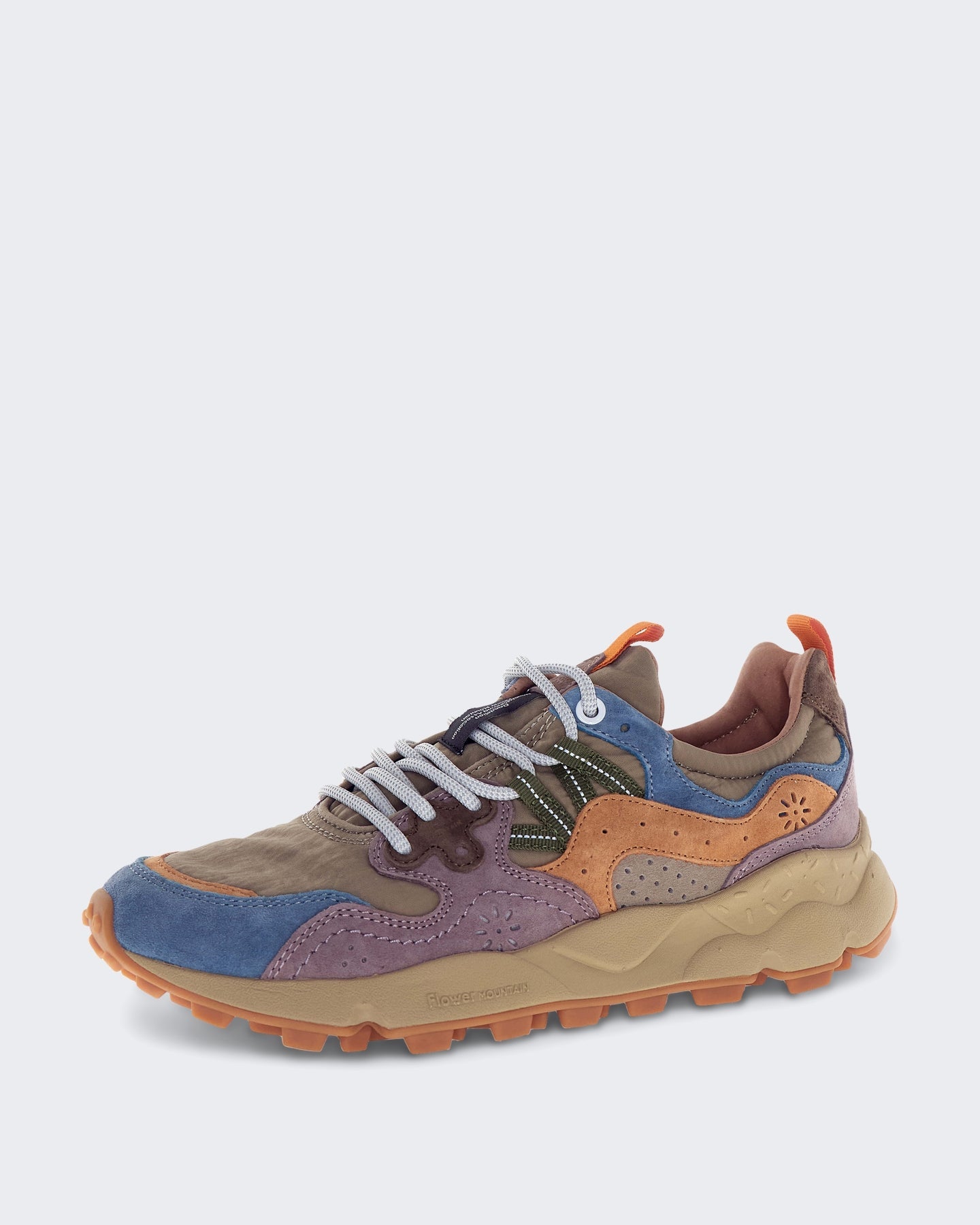 Flower Mountain Dames Lage sneaker met veters Petrol - Eleganza.nl