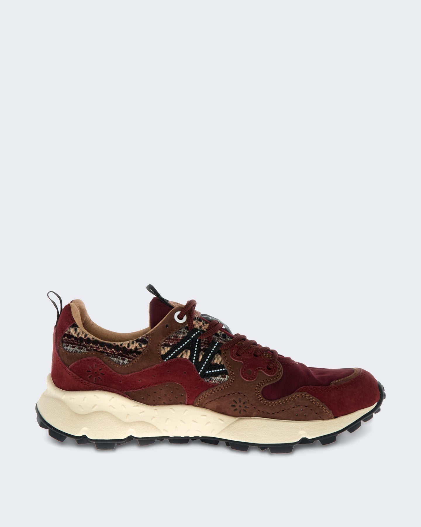 Flower Mountain Dames Lage sneaker met veters Rood - Eleganza.nl