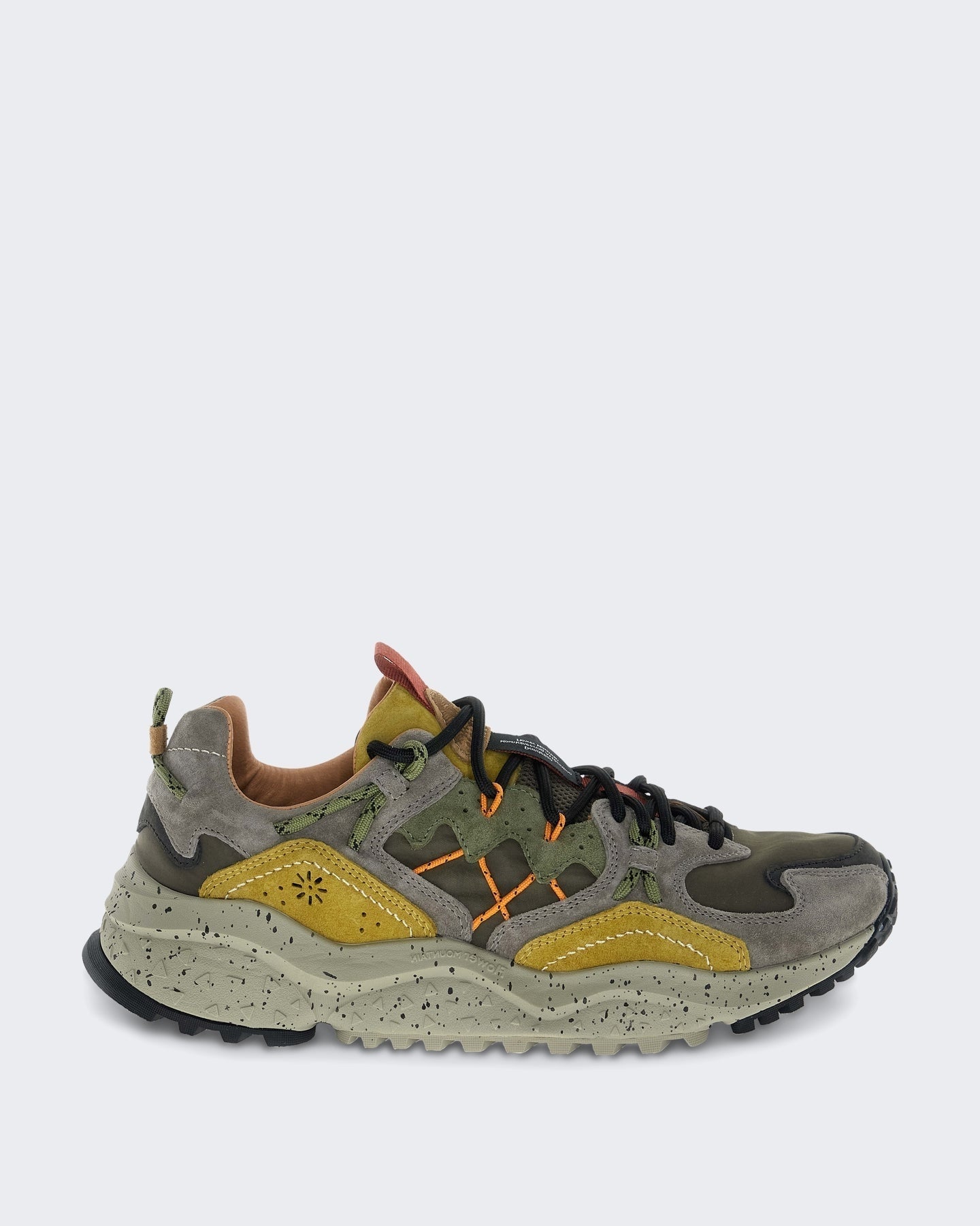 Flower Mountain Heren Yamabushi Leren sneaker met vetersluiting Bruin - Eleganza.nl