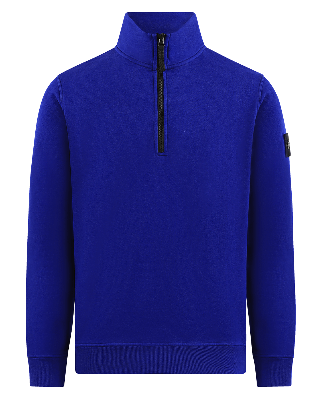 Stone Island Men Logo Half Zip Sweater Blue Eleganza