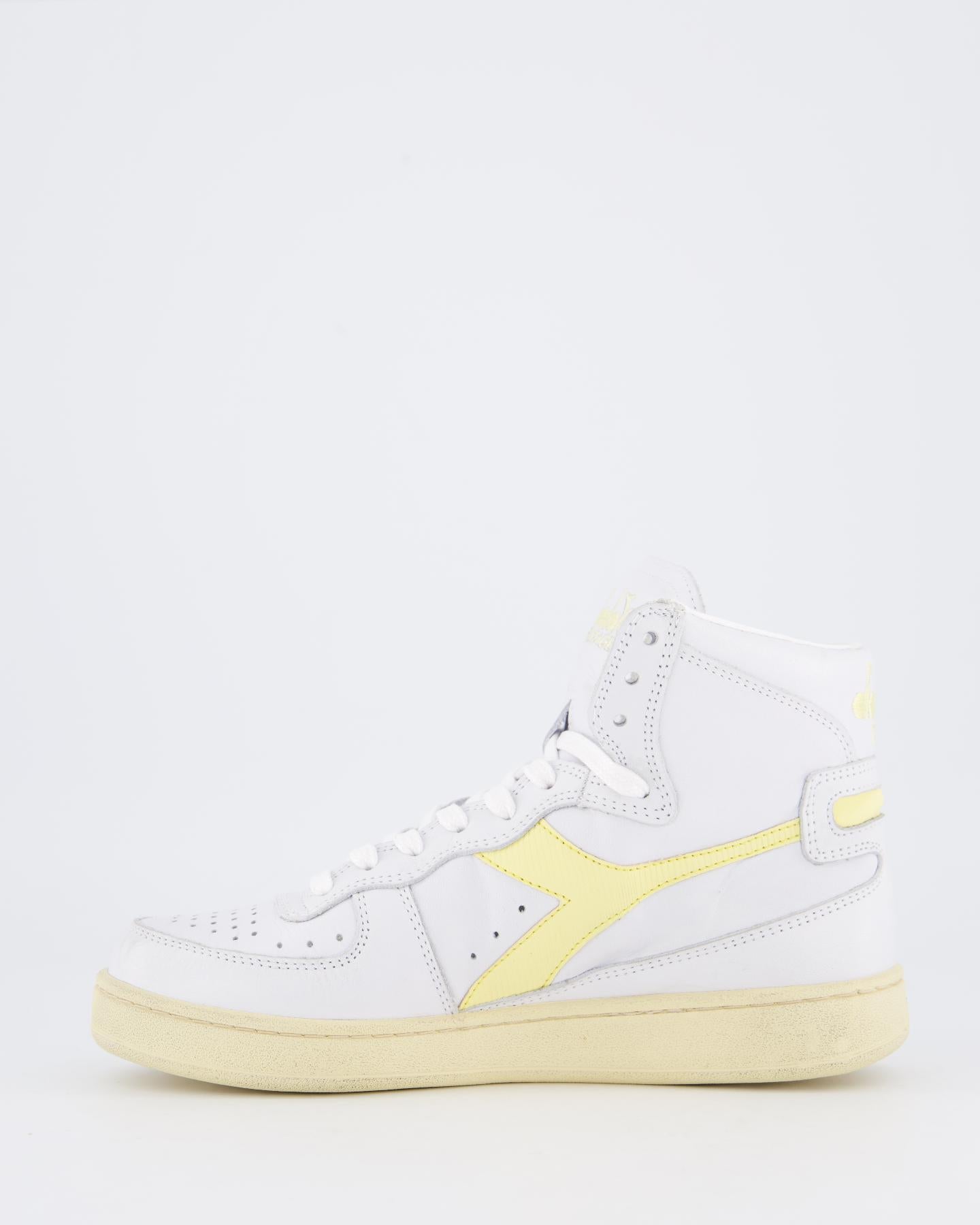 Dames Mi Basket Used Wit/Geel
