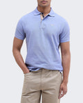 Men's Tartan Pique Polo Blue — huidige kleur