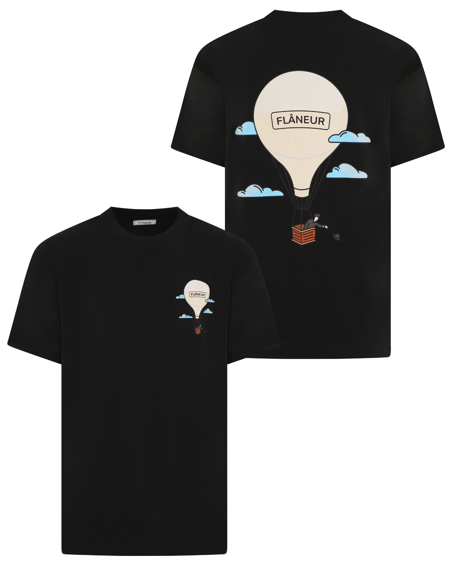 Heren Aéronautique T-Shirt Zwart