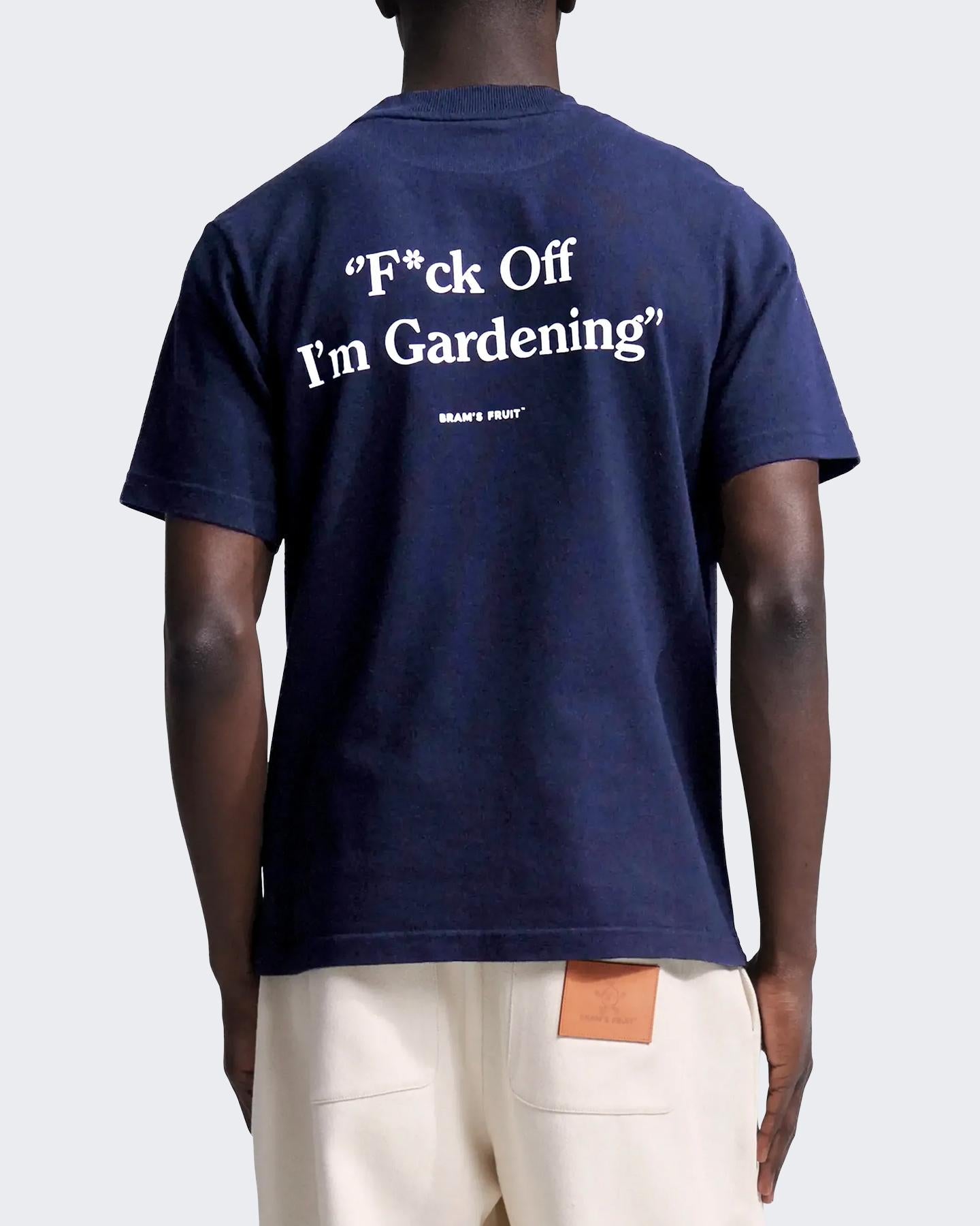 Heren Fuck Off T-shirt Blauw