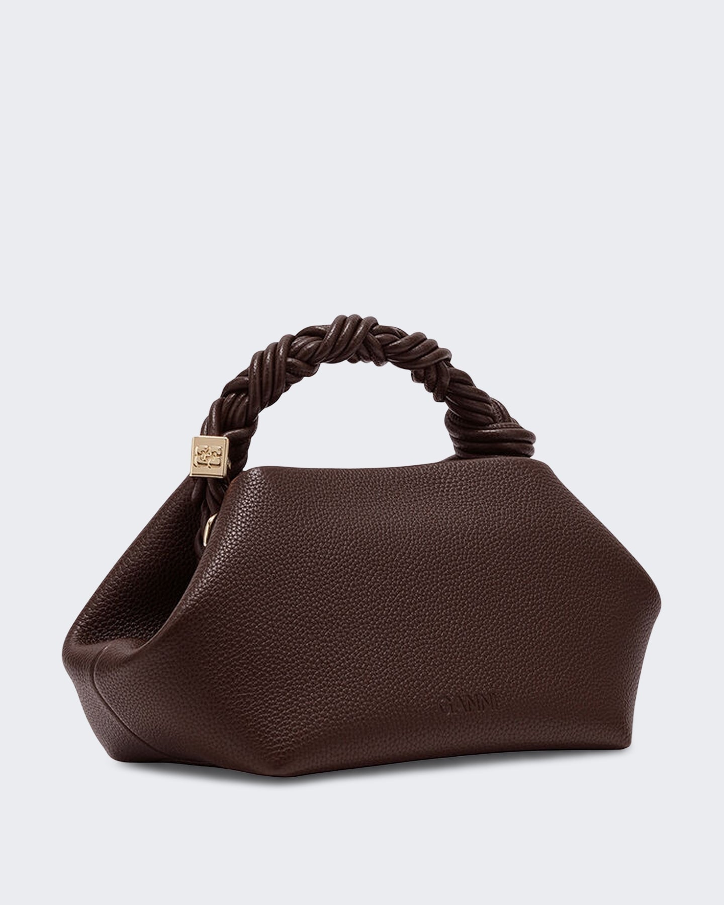 Ganni Dames Bou Bag Small gegreineerde Bruin - Eleganza.nl