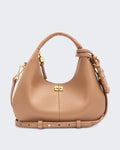 Ganni Women's Hobo Mini Grained Beige
