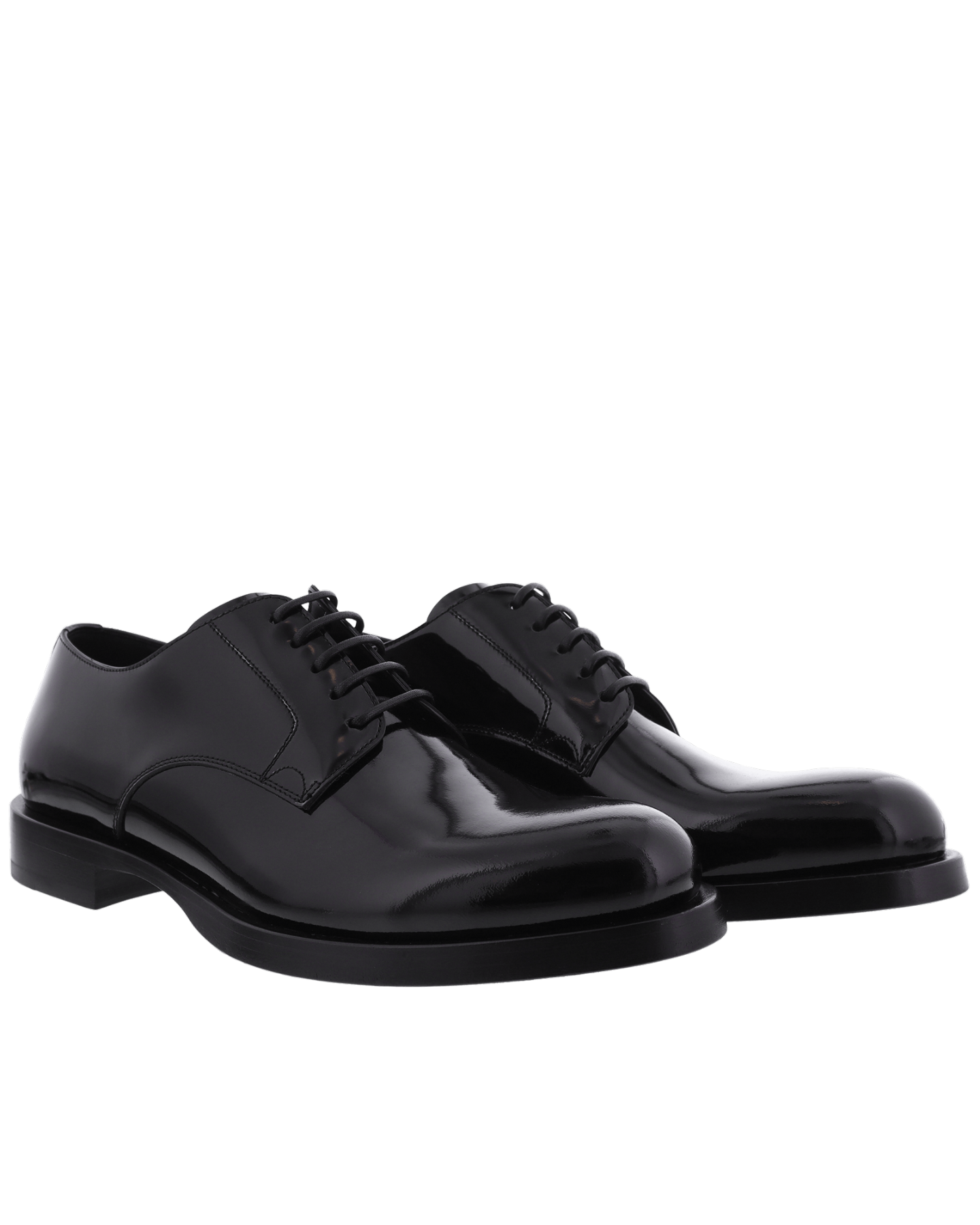 Men Polished Derby Black