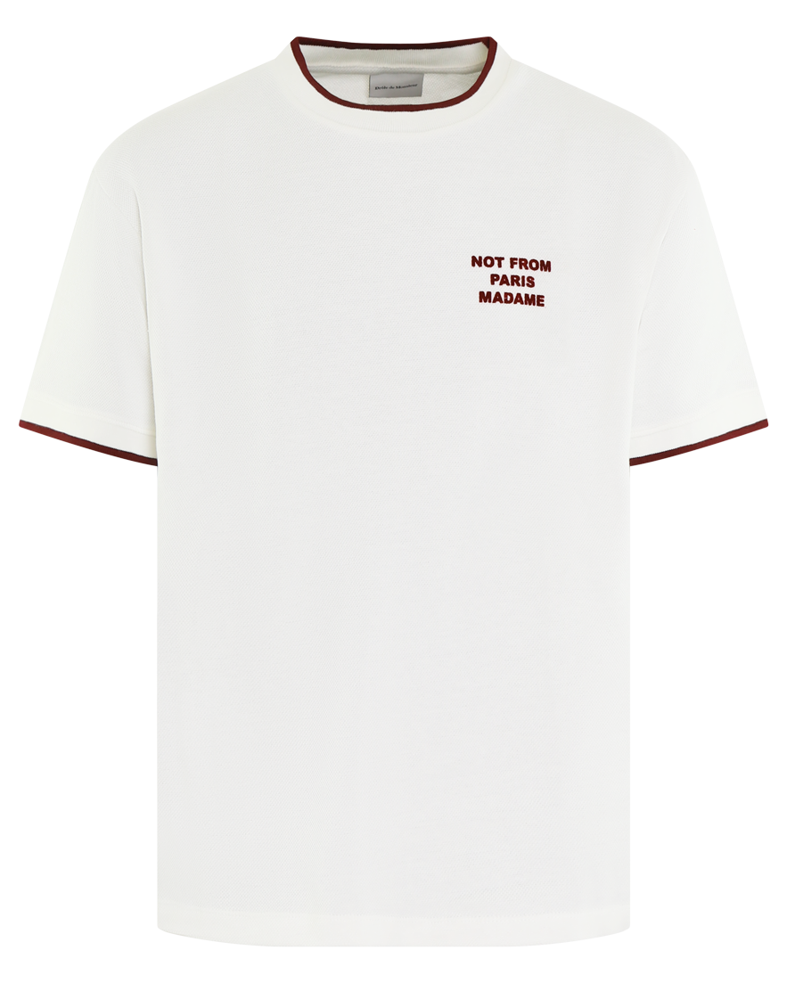 Heren Le T-Shirt Slogan Piqué