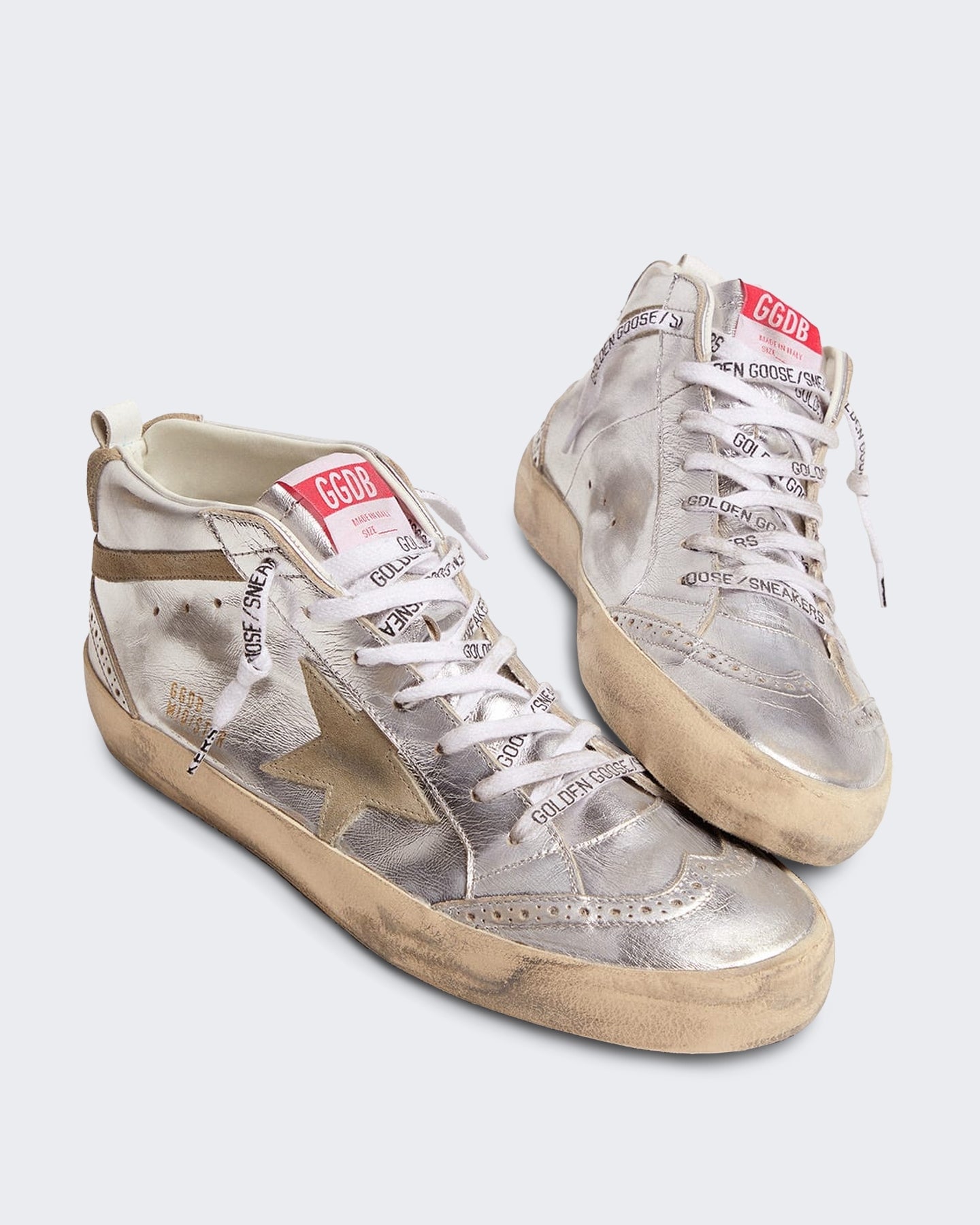 Golden Goose Dames Leren sneaker met vintage afwerking Beige - Eleganza.nl