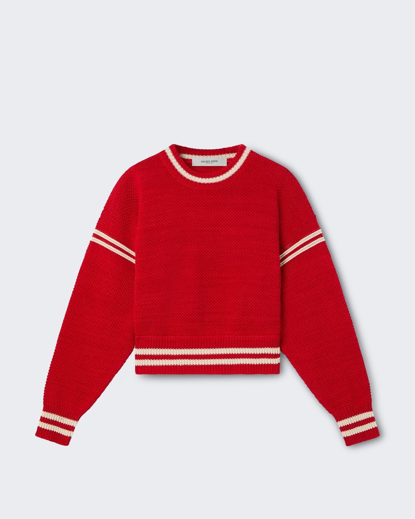 Golden Goose Dames Rode sweater met ronde hals Rood - Eleganza.nl