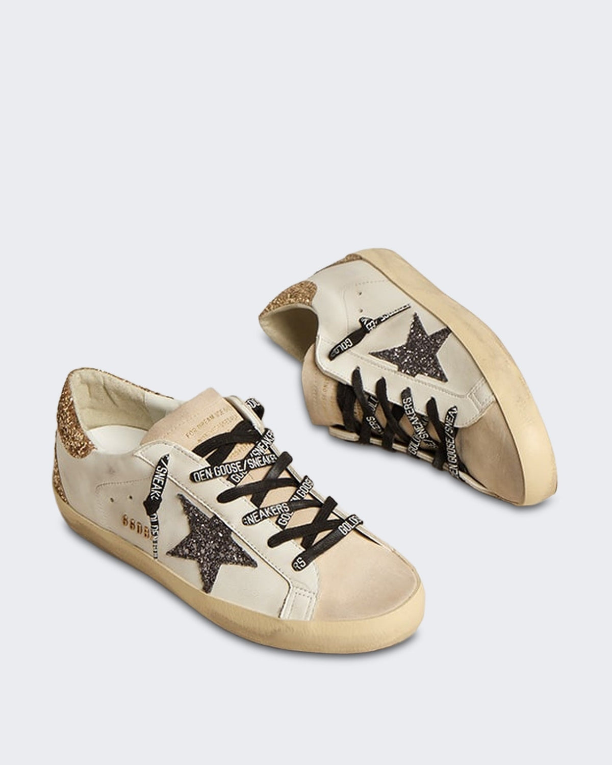 Golden Goose Dames Sneaker met vintage details Creme - Eleganza.nl