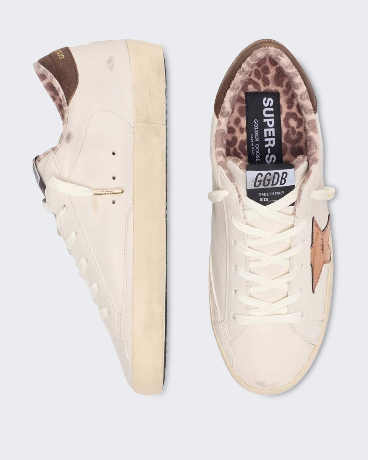 Golden Goose Dames Super-Star Sneaker Créme/Bruin - Eleganza.nl