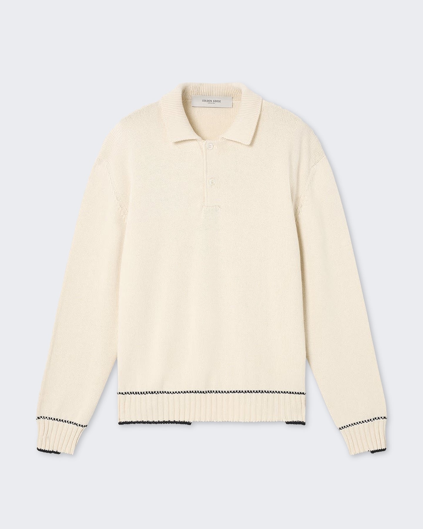 Golden Goose Dames Witte sweater met ronde hals Wit - Eleganza.nl