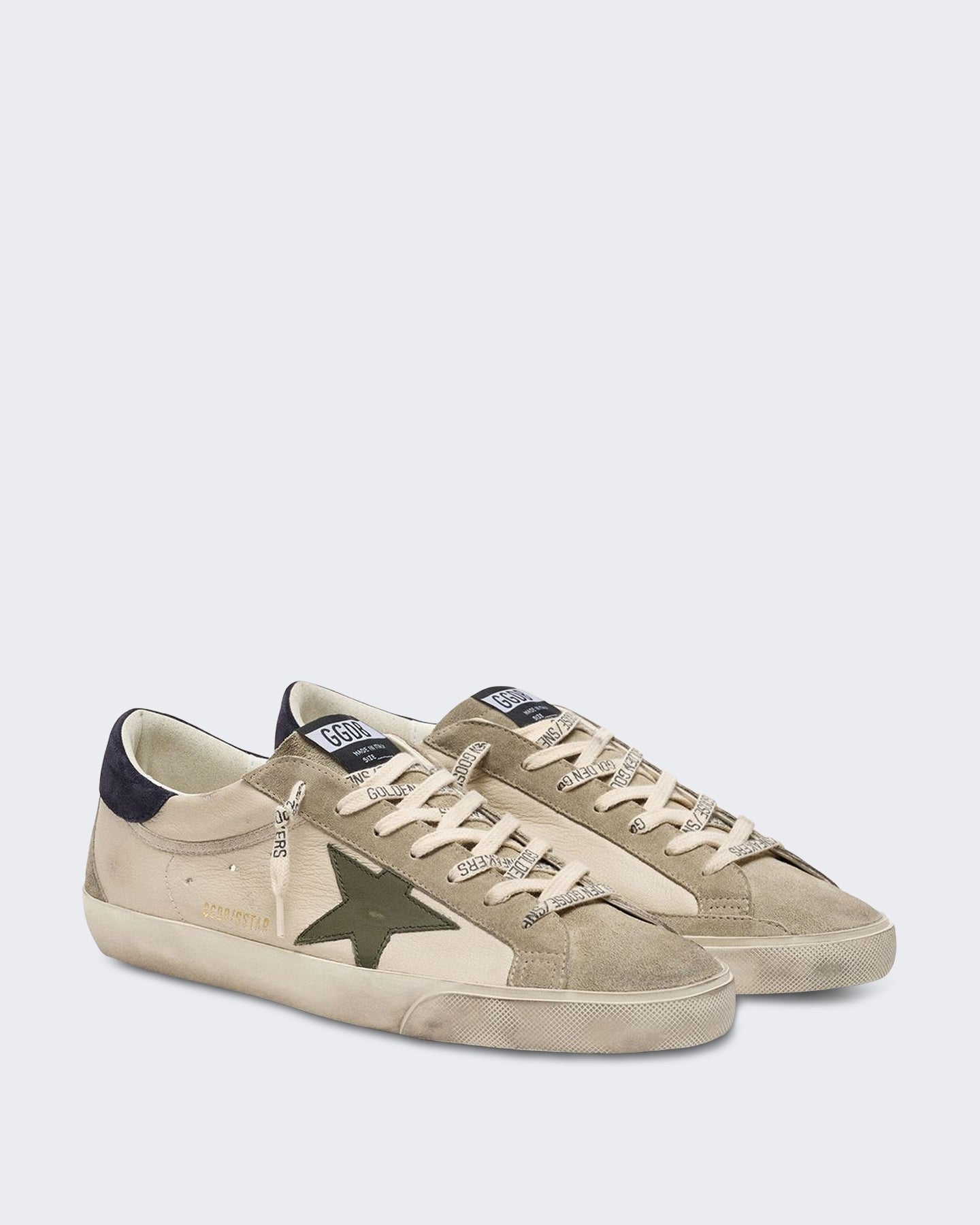 Golden Goose Heren Leren sneaker met vintage afwerking Blauw - Eleganza.nl