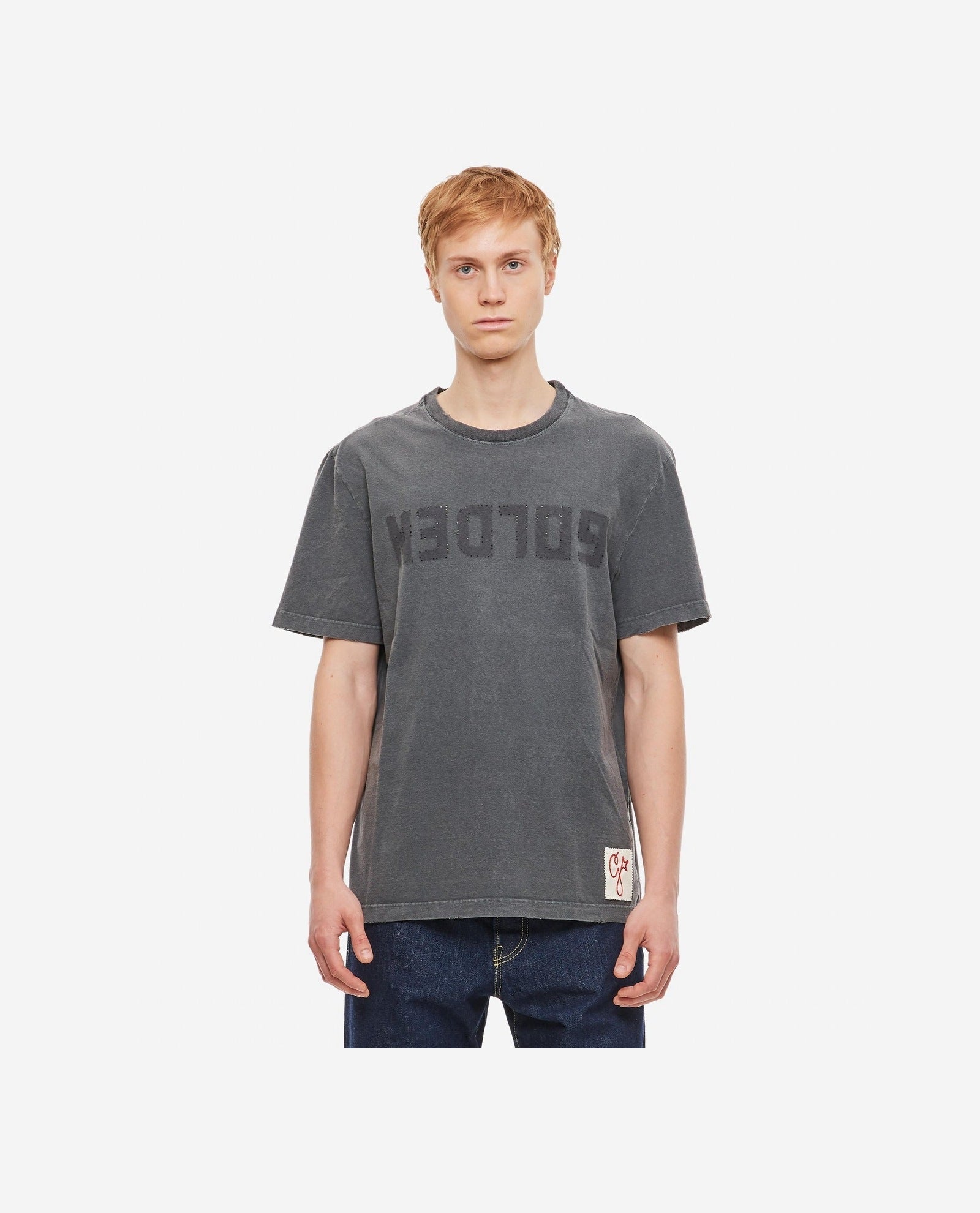 Golden Goose Heren Regular T-Shirt Antraciet - Eleganza.nl