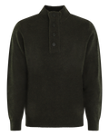 Men's Essential Knitted Jumper Half Zip Sea Green — huidige kleur