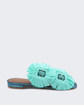 Kurt Geiger Women's Raffia Buckle Slippers