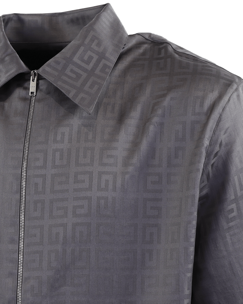 Men Boxy Fit Zipped 4G Gray