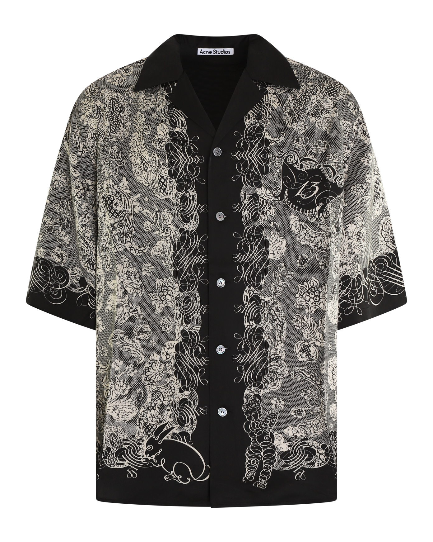 Heren Print Button-up Shirt