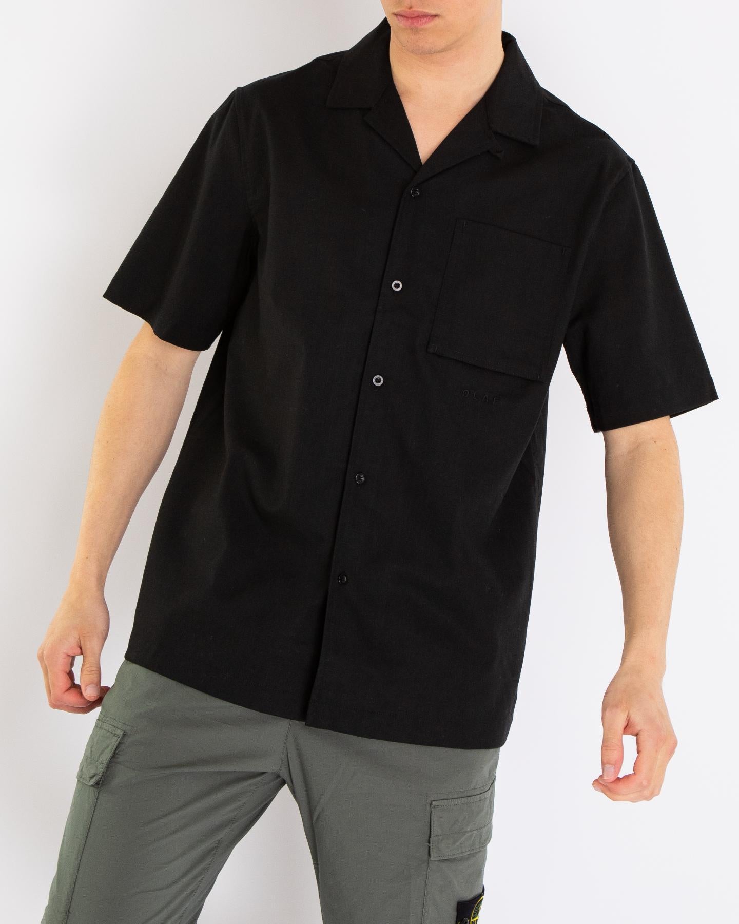 Men Cotton Linen SS Shirt