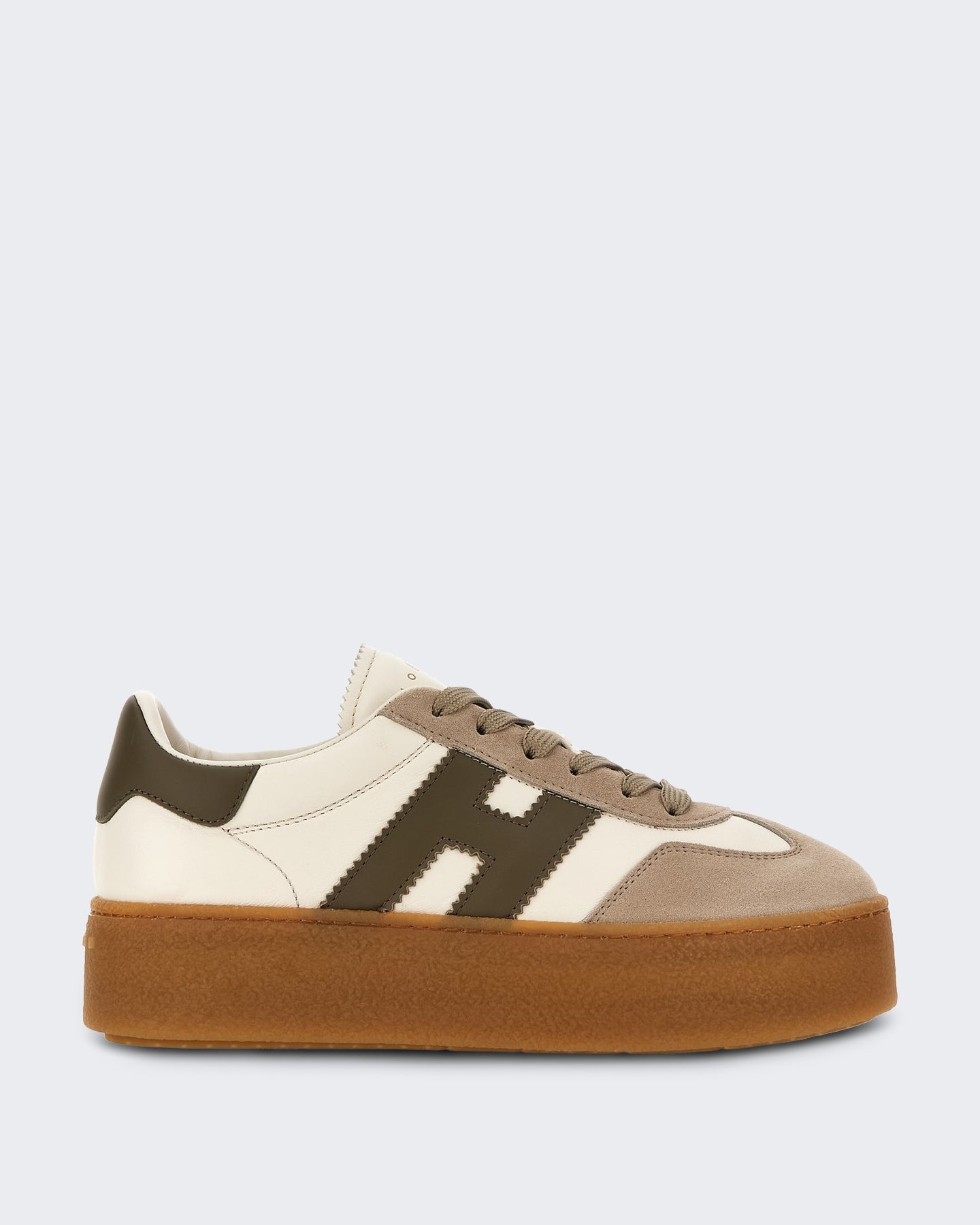 Hogan Dames Leren sneaker met vetersluiting Rood - Eleganza.nl