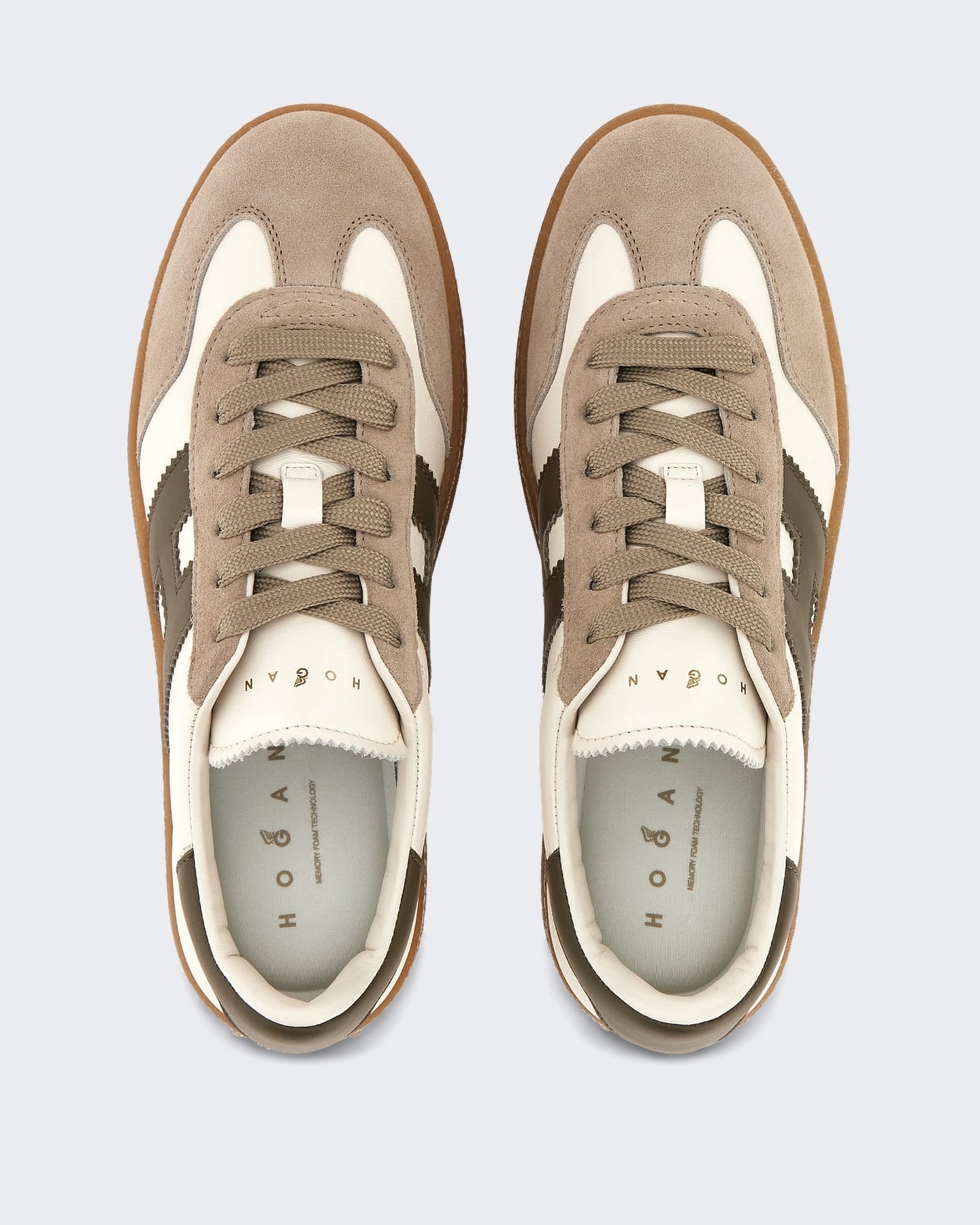 Hogan Dames Leren sneaker met vetersluiting Rood - Eleganza.nl