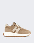 Women's Sneaker - Hogan H641 Allacciato H Patch-Brown Brown (2)