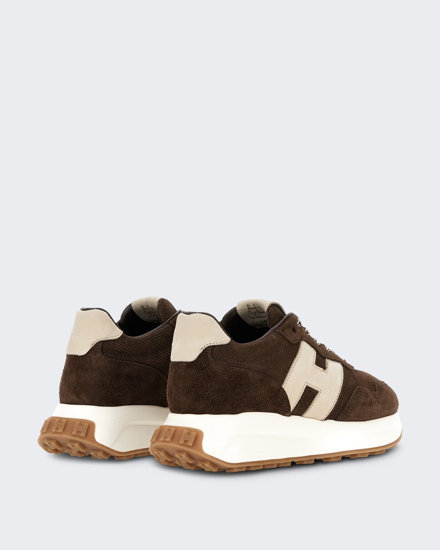 Hogan Dames Sneaker - H641 Allacciato H Patch-Brown Bruin (3) - Eleganza.nl