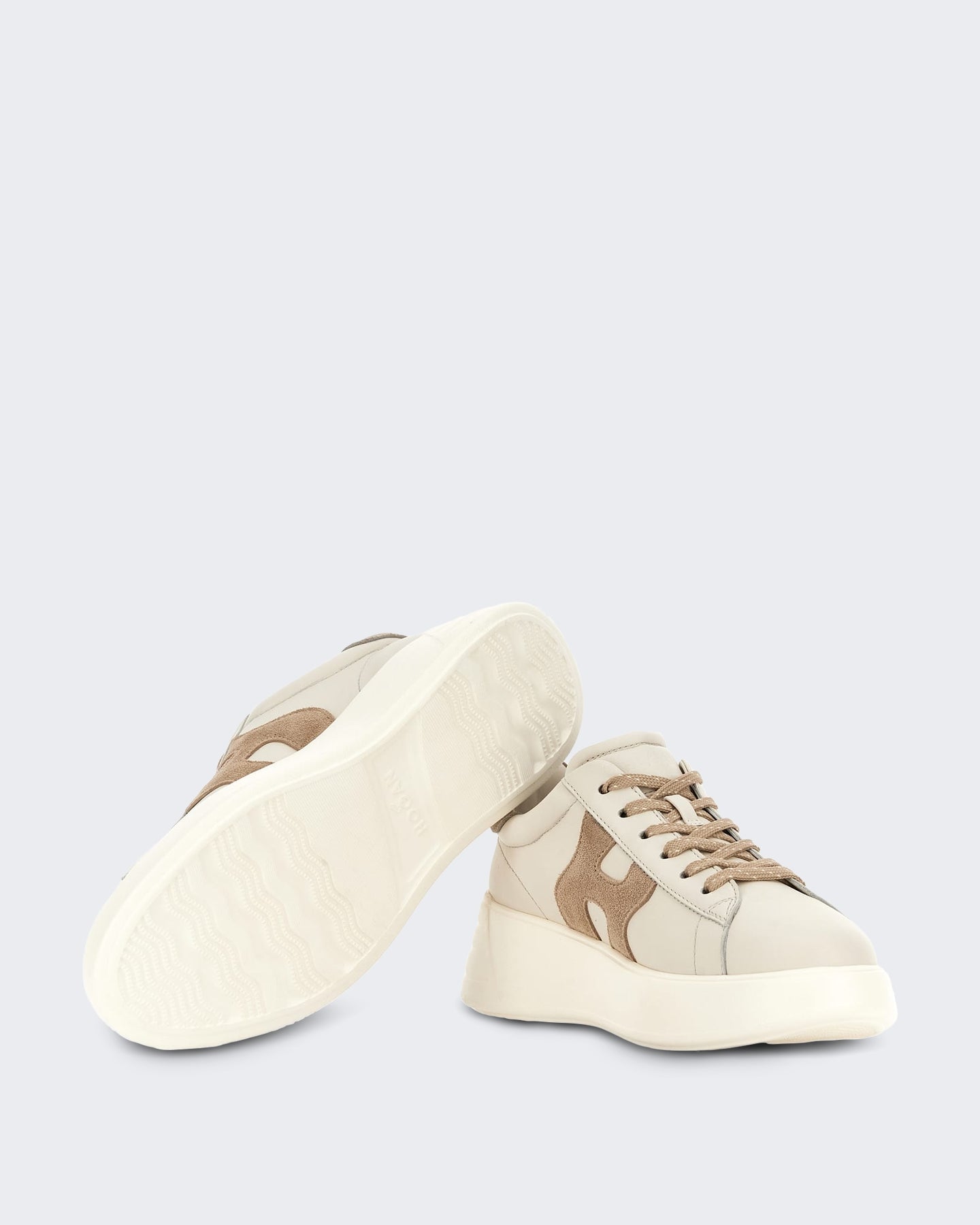 Hogan Dames Sneaker - Hogan Rebel H562 Allacciato H-White Wit - Eleganza.nl