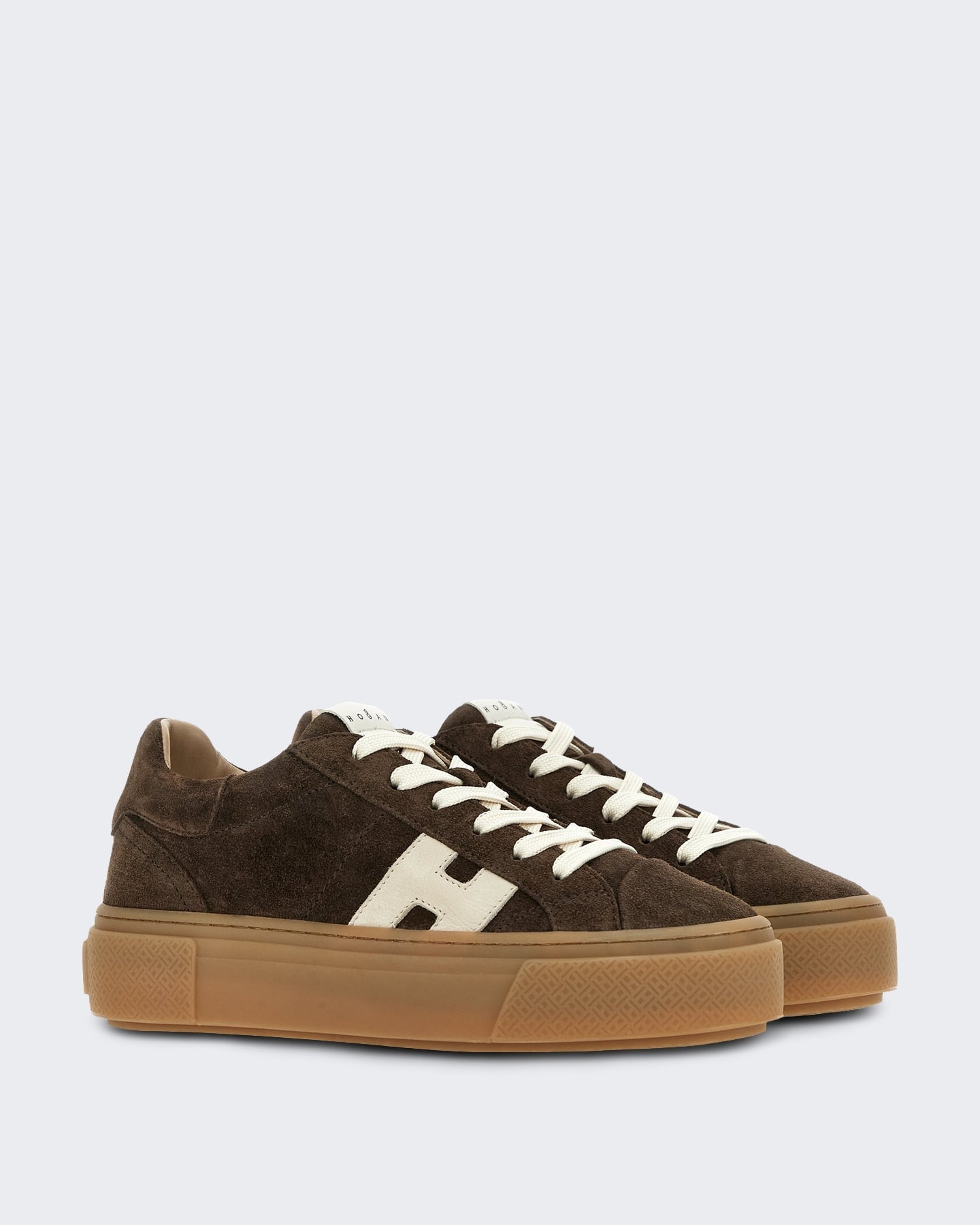 Hogan Dames Veterschoenen sneaker met H-logo Beige - Eleganza.nl