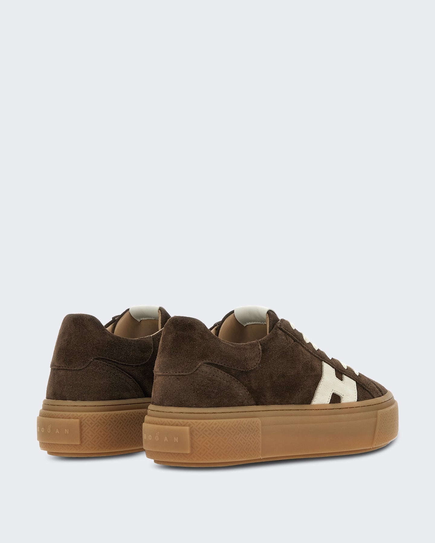 Hogan Dames Veterschoenen sneaker met H-logo Beige - Eleganza.nl