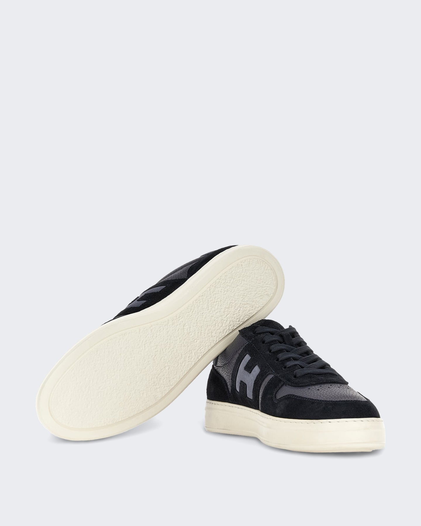 Hogan Heren Sneaker met vetersluiting en H-band detail Blauw - Eleganza.nl