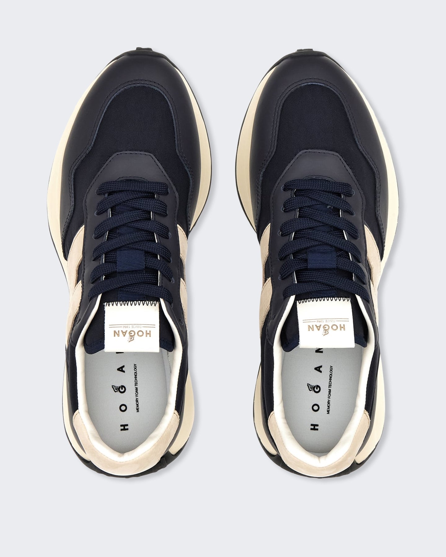 Hogan Heren Veterschoenen sneaker met H-patch detail Blauw - Eleganza.nl