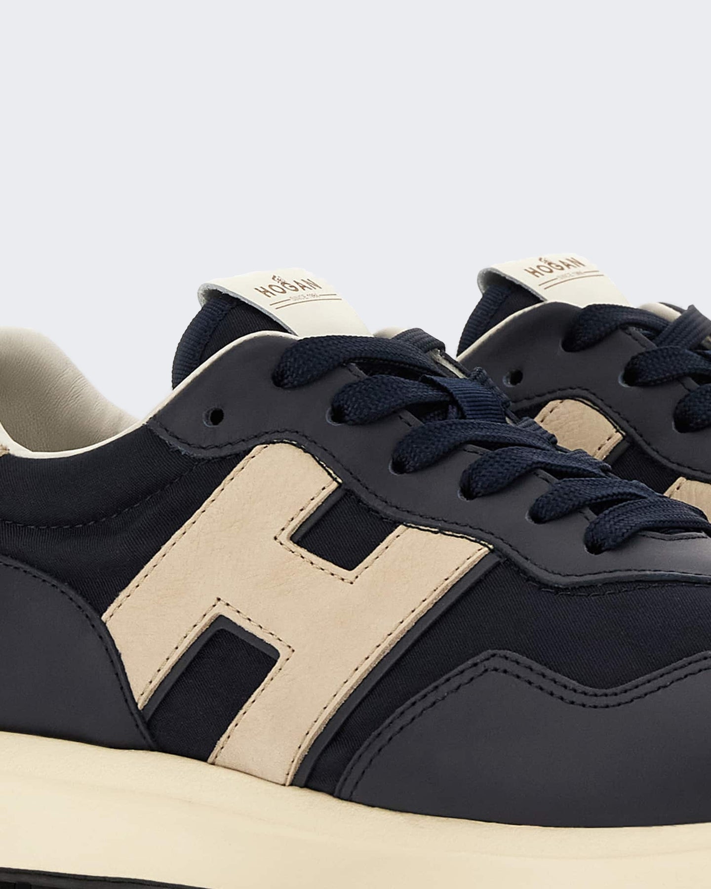 Hogan Heren Veterschoenen sneaker met H-patch detail Blauw - Eleganza.nl