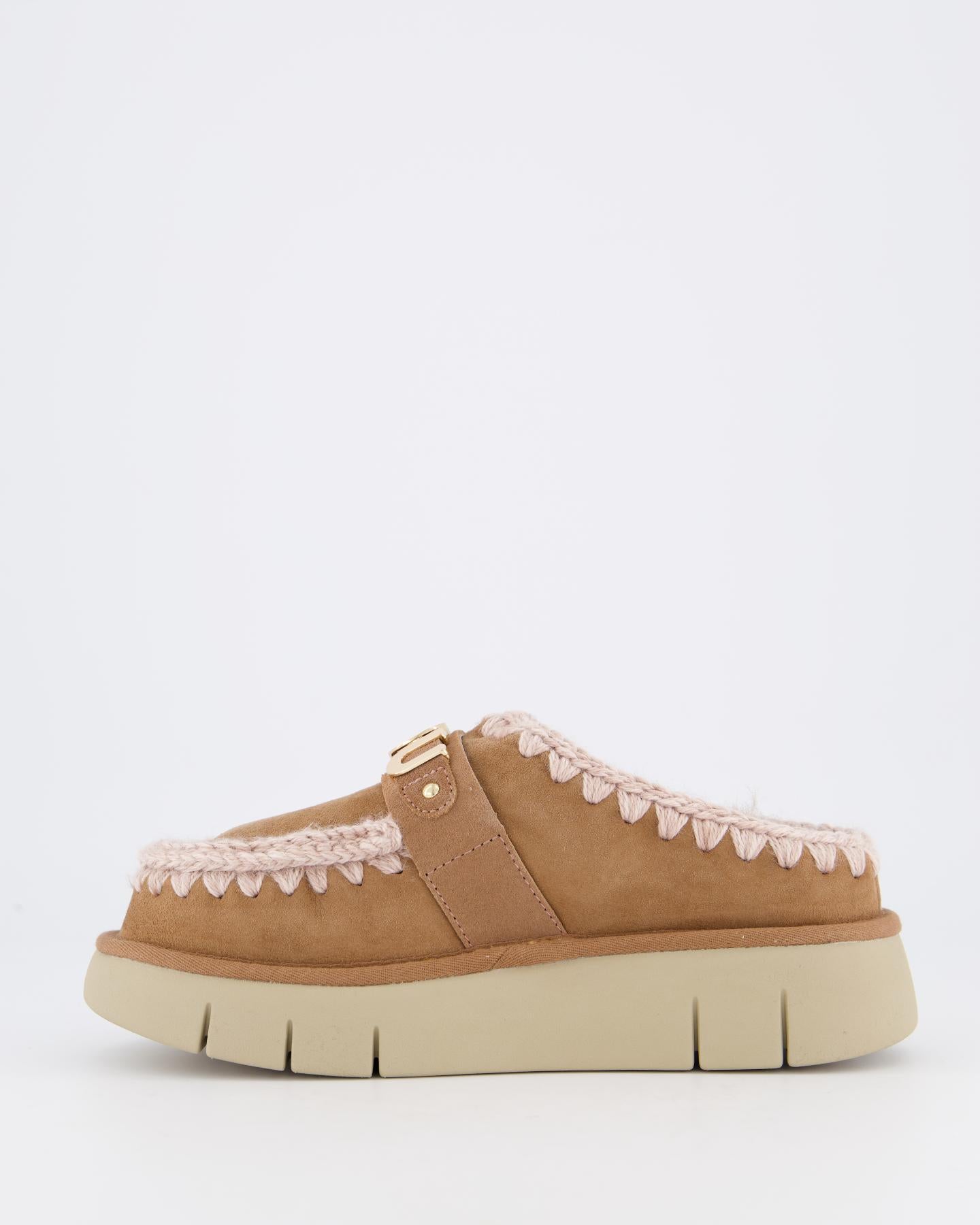 Dames Bounce Clog Logo Pink Brown