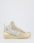 Diadora Women's Mi Basket Used White/Metallic Sneakers