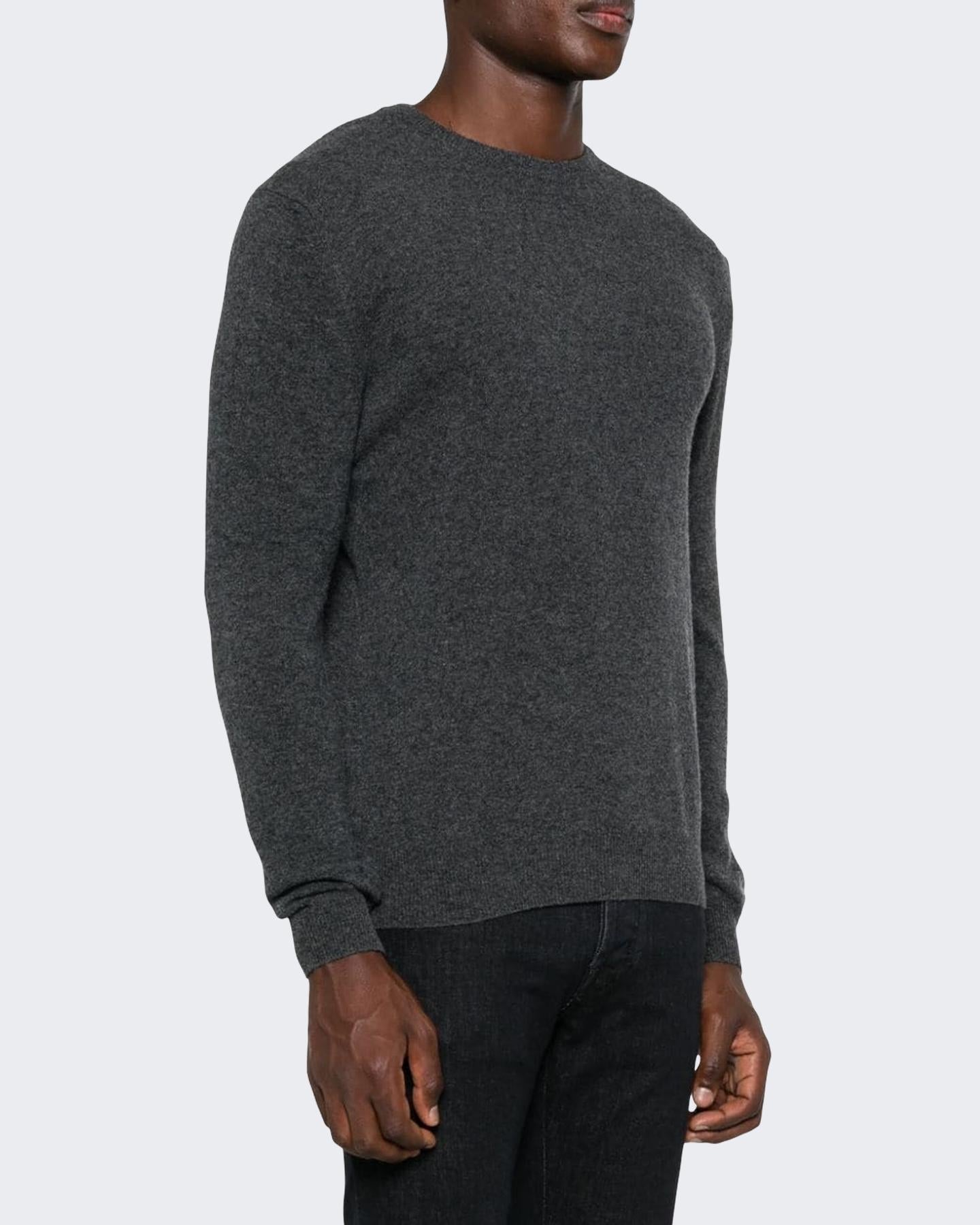 Heren Lambswool Crewneck Grijs