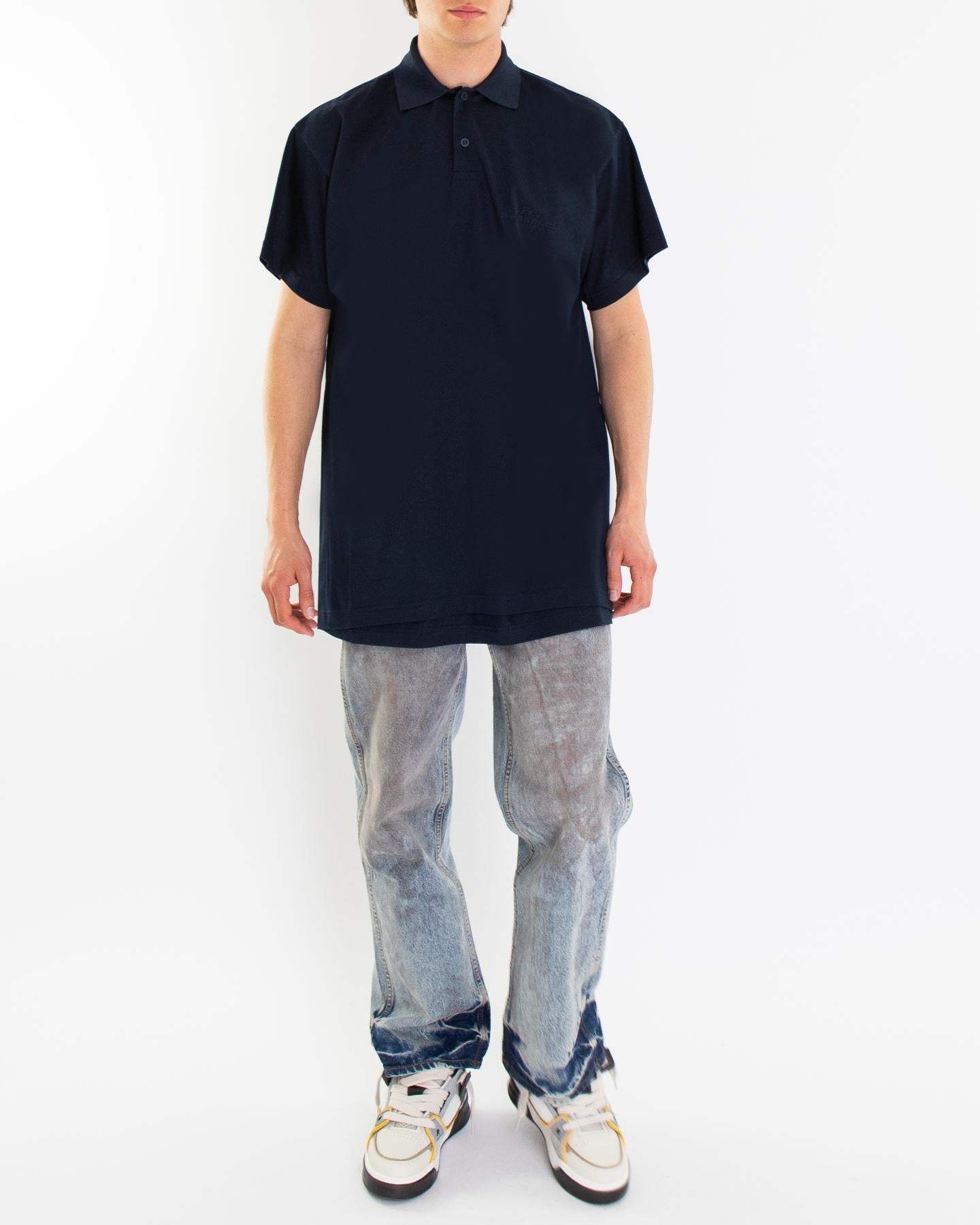 Heren Intertwined Polo Blauw