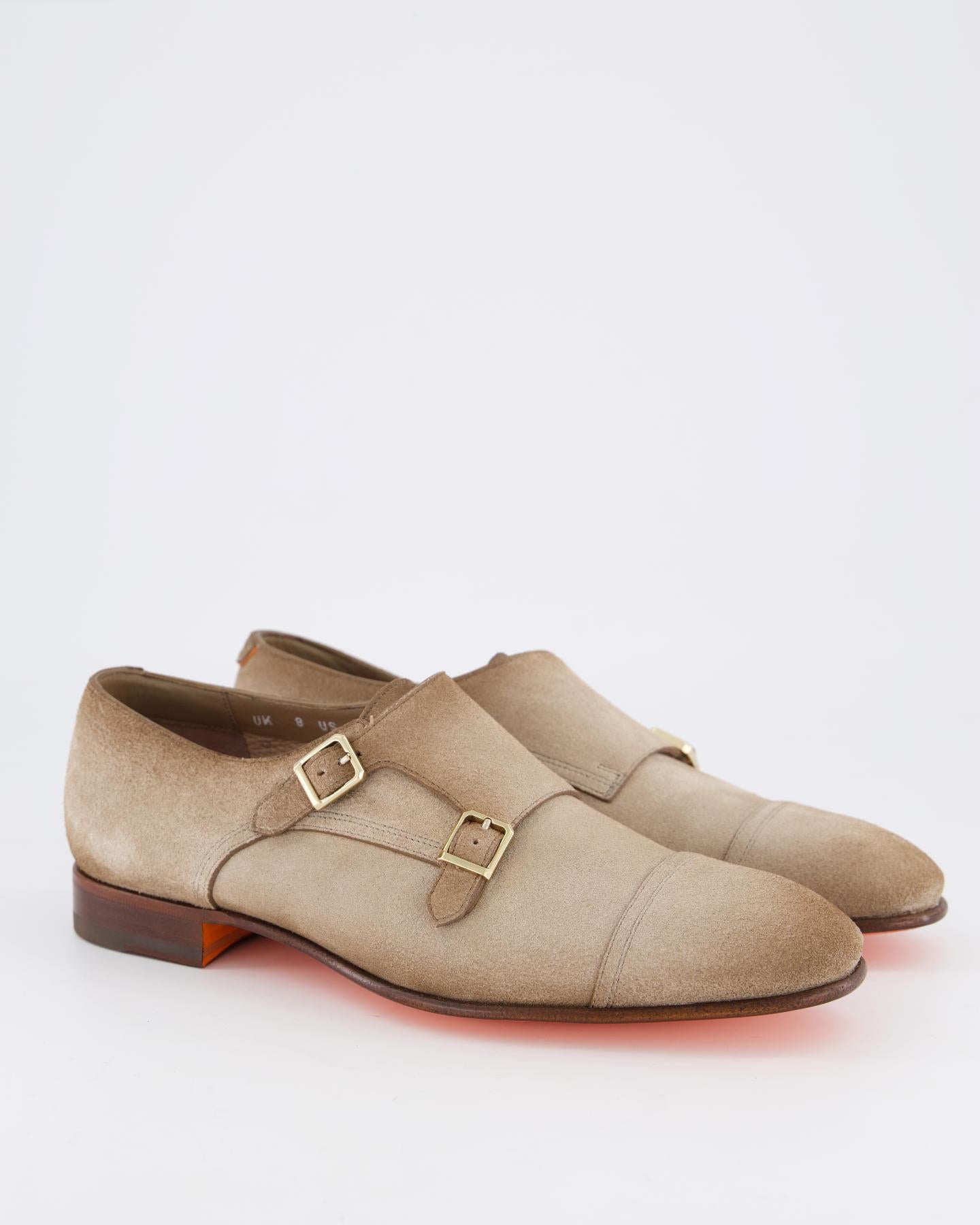 Heren Double Buckle Loafer Beige