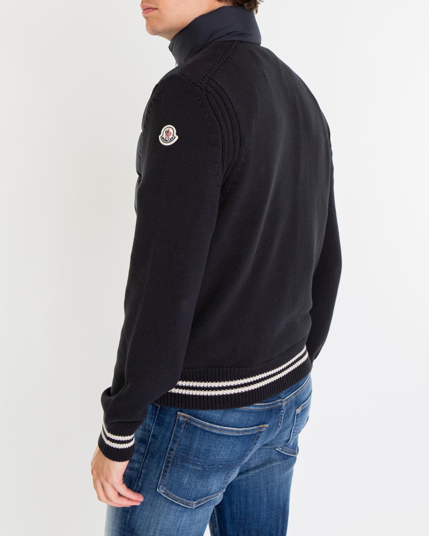 Heren Padded Cotton Jacket Blauw