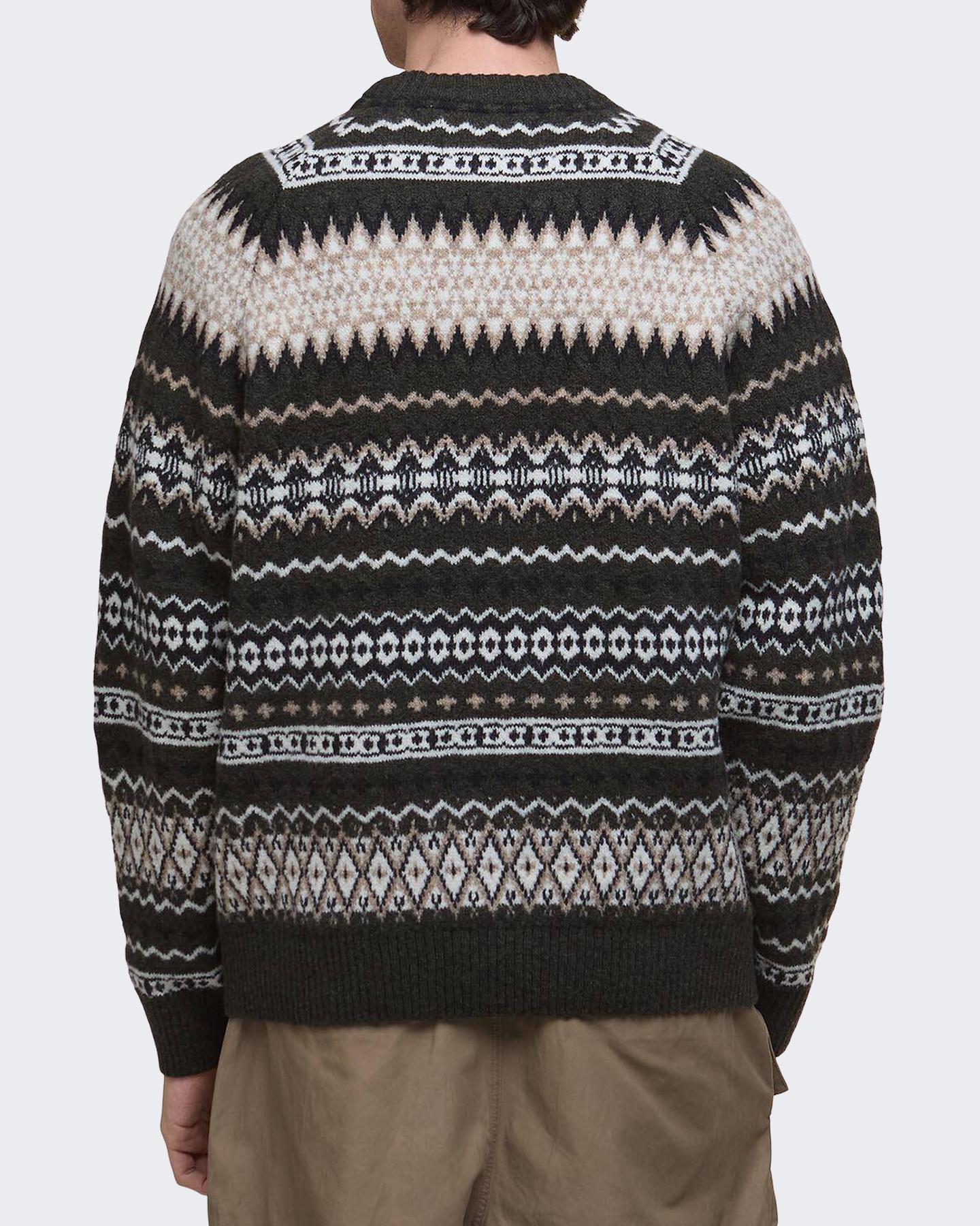 Men's Hase Fair Isle Sweater Green