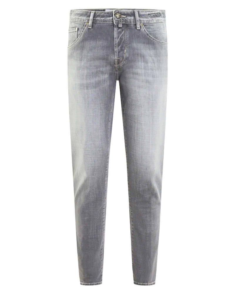 Heren Slim Cropped/CarrotJeans Grijs
