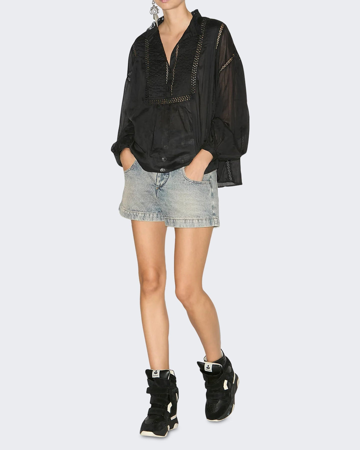 Isabel Marant Dames Balskee sneaker zwart - Eleganza.nl