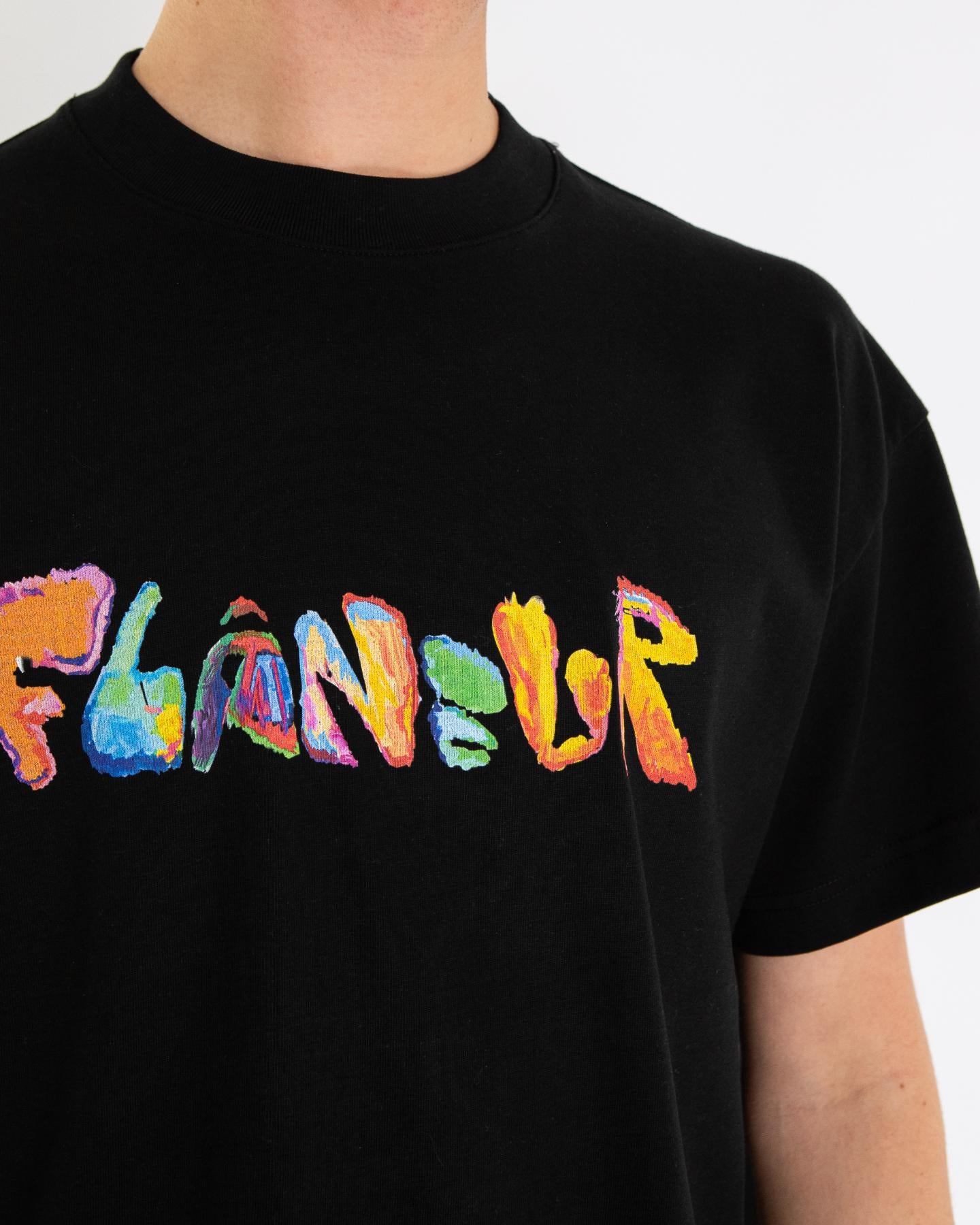 Heren Markerstift T-Shirt Zwart