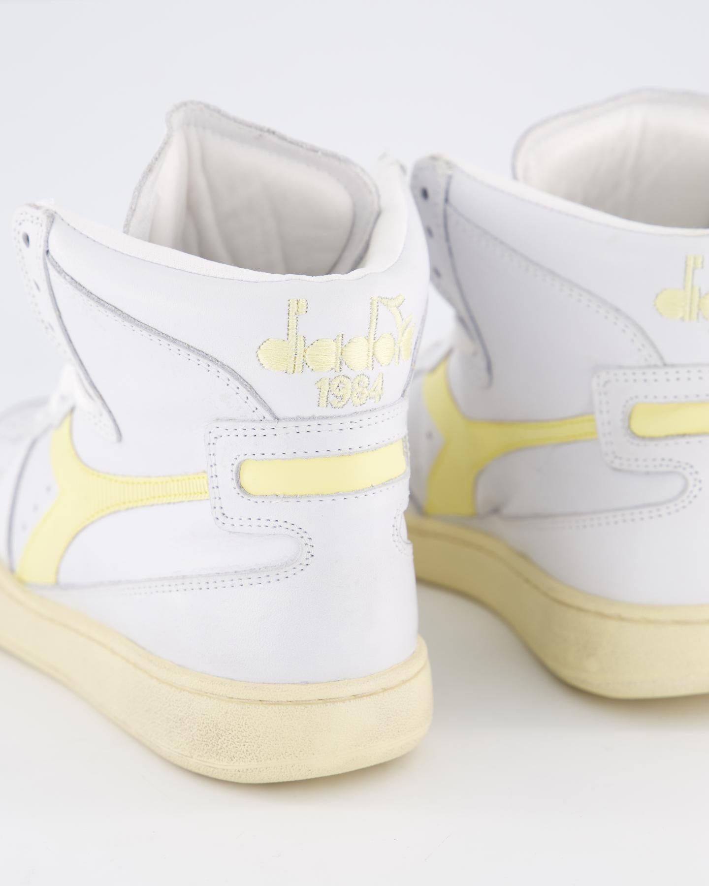 Dames Mi Basket Used Wit/Geel