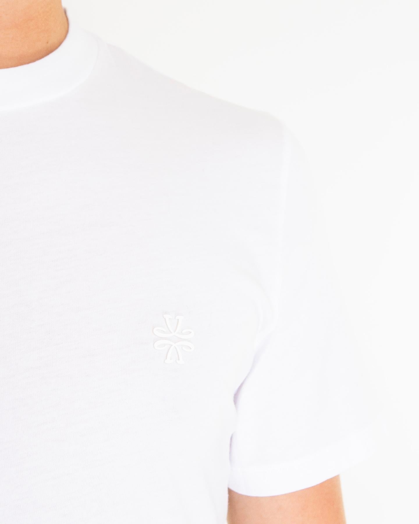 Jacob Cohen Heren Girocollo Costina T-Shirt Wit - Eleganza.nl