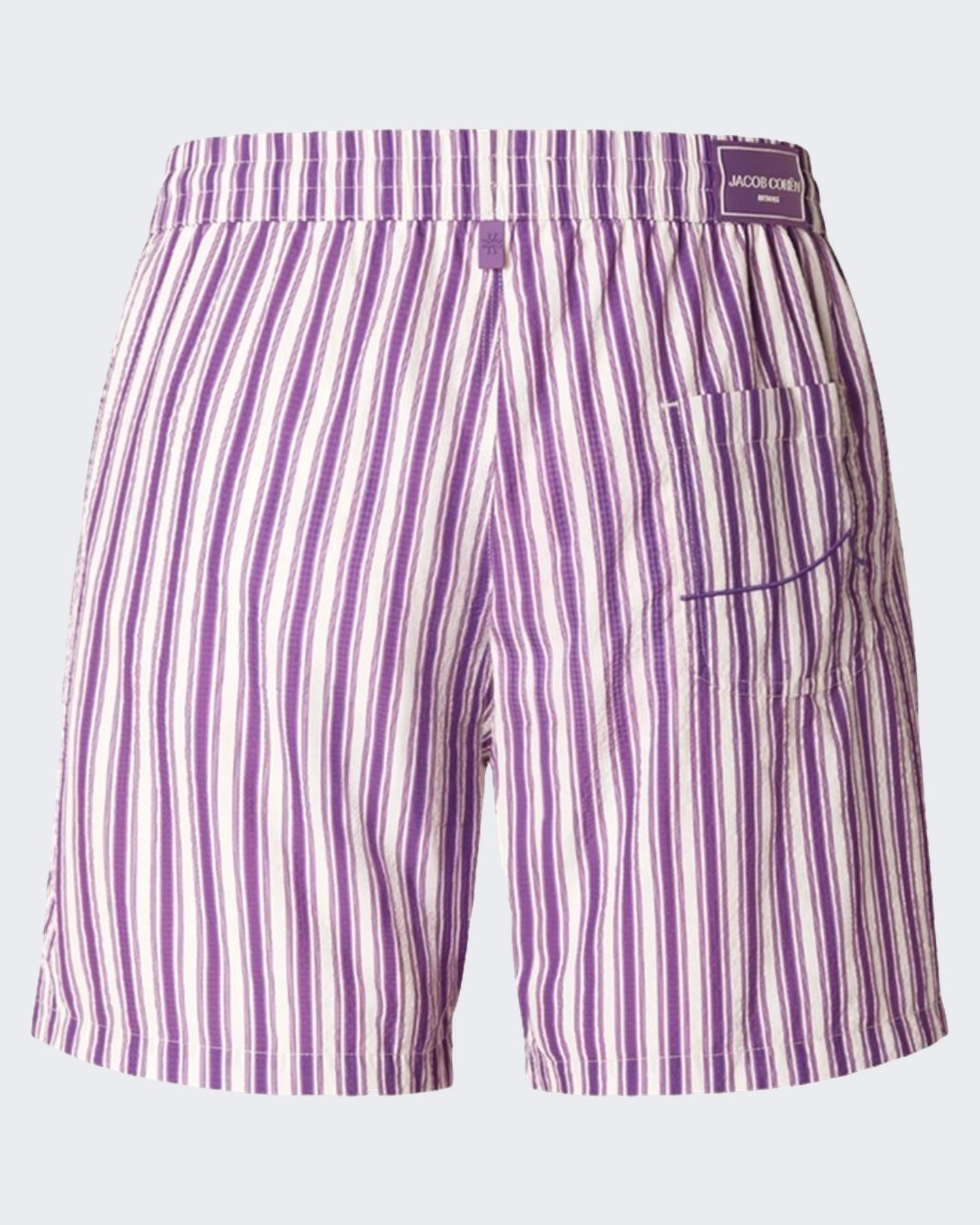 Jacob Cohen Heren Striped Bermuda paars - Eleganza.nl