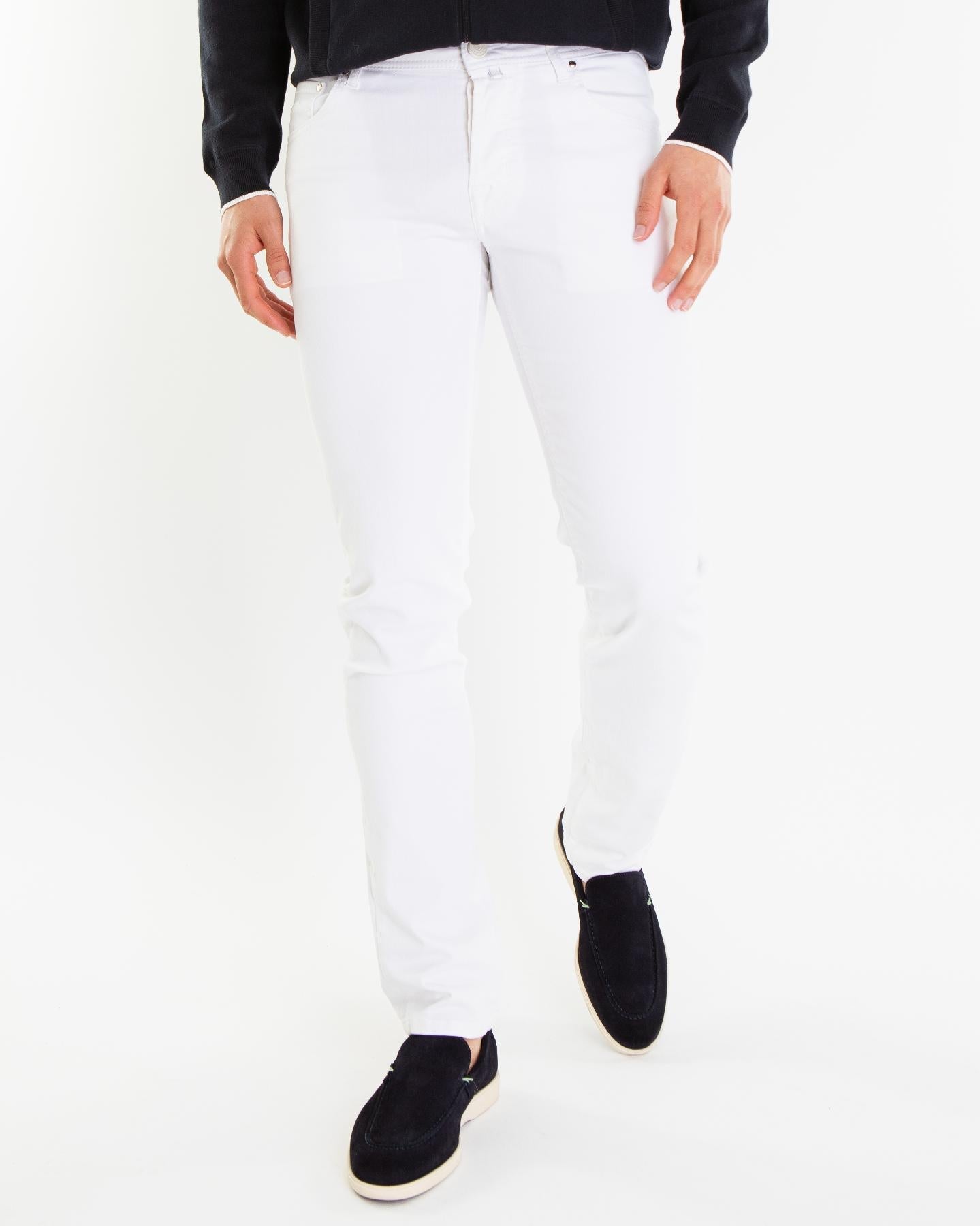 Jacob Cohen Heren Super Slim Fit Nick Wit - Eleganza.nl