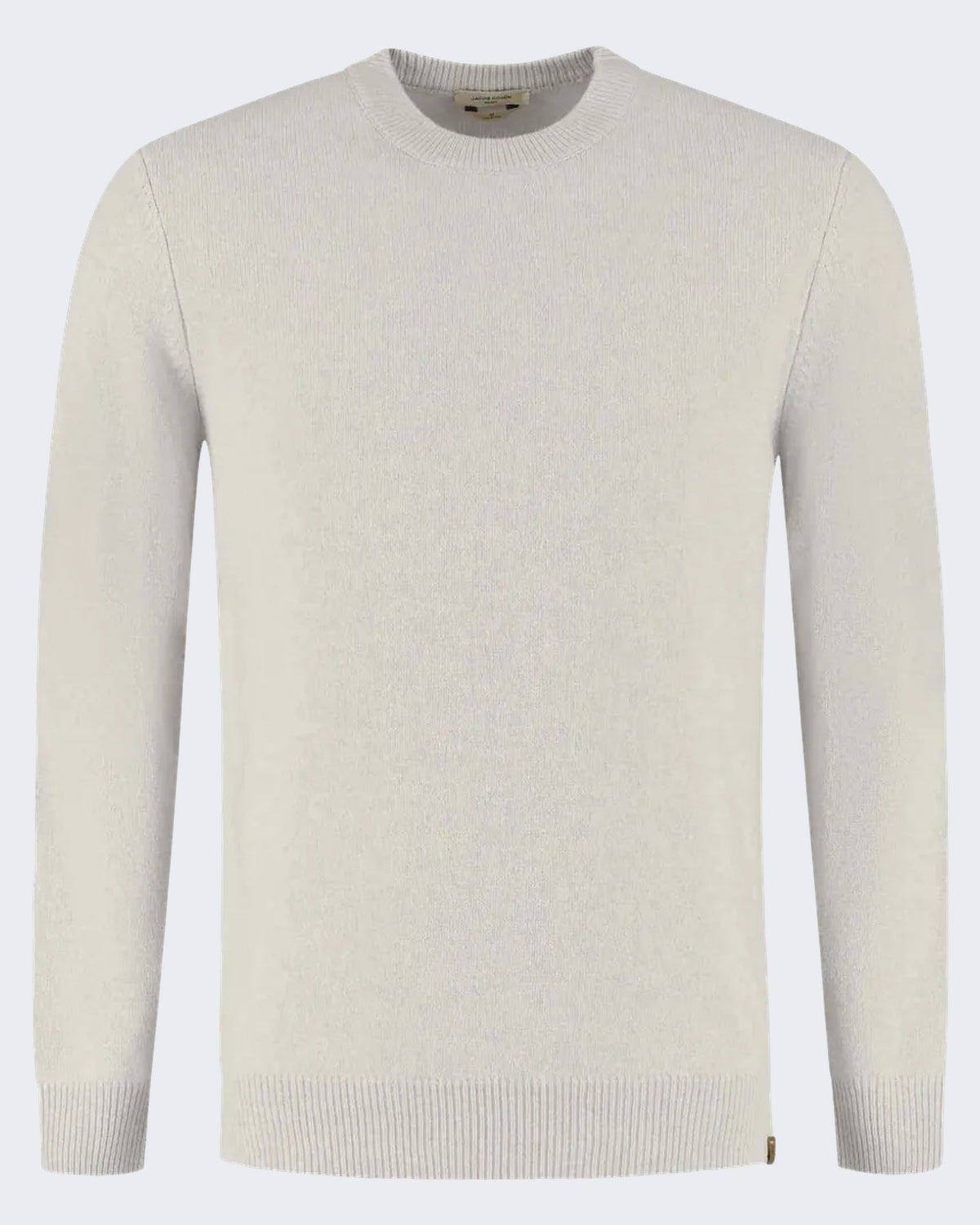 Jacob Cohen Heren Wollen cashmere trui met ronde hals Beige - Eleganza.nl
