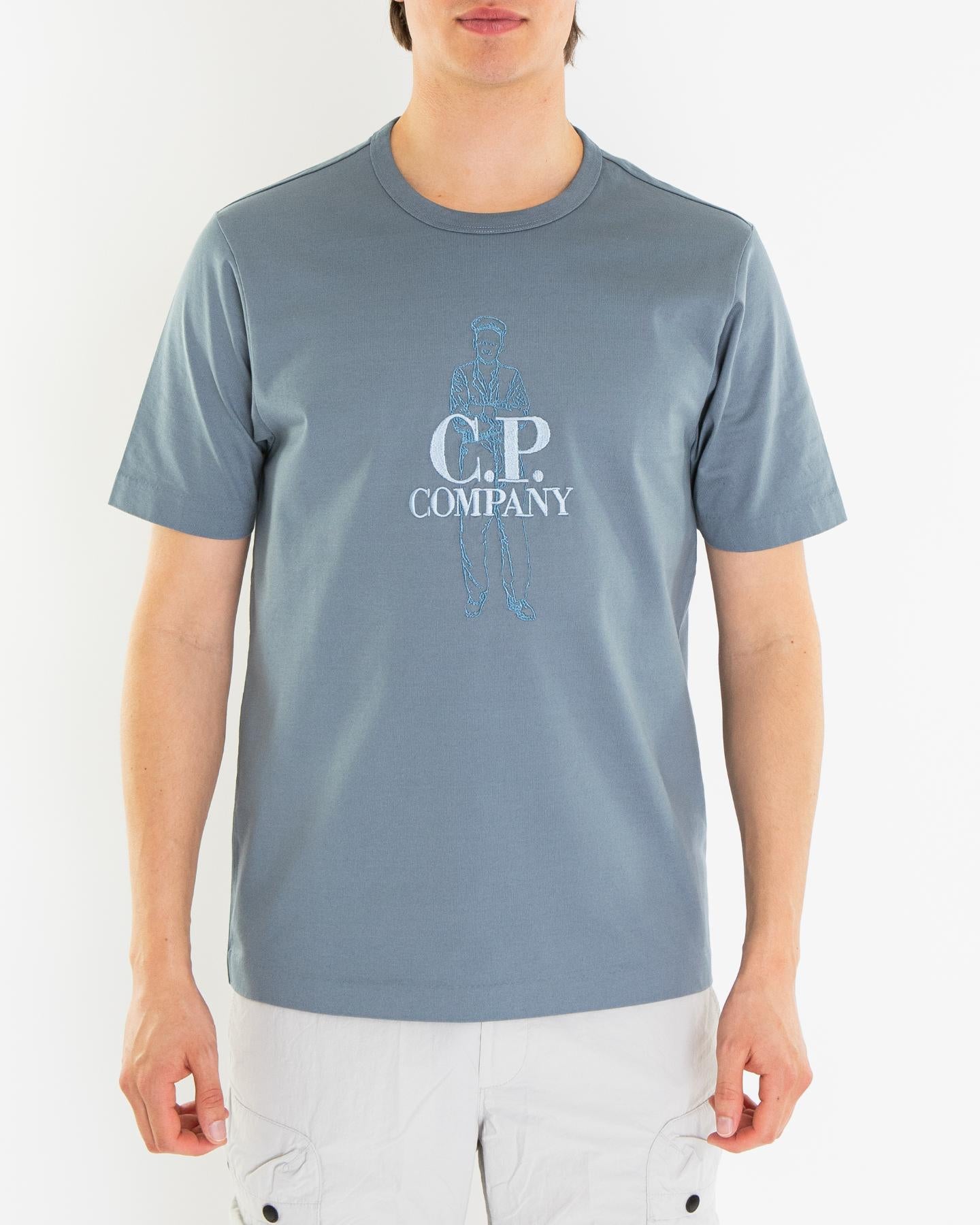 Heren Twisted Sailer T-Shirt Blauw